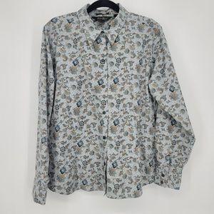 Eddie Bauer Wrinkle Resistant Floral Button Shirt